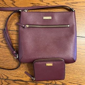 Kate spade 10” crossbody with matching wallet